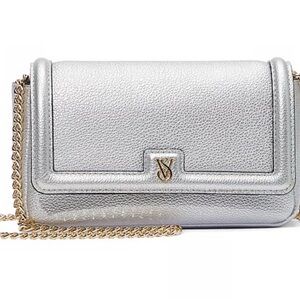 NWT VICTORIA'S SECRET Silver Convertible Mini Bag